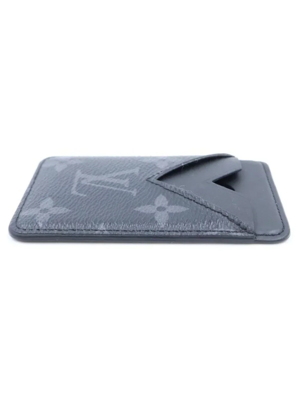 Louis Vuitton Monogram Eclipse Card Case Magnet Black